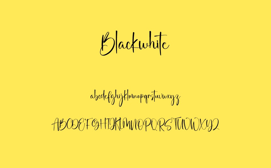 Blackwhite font