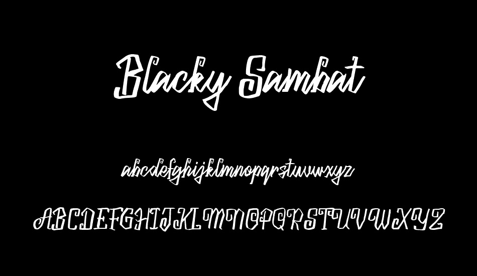 Blacky Sambat font