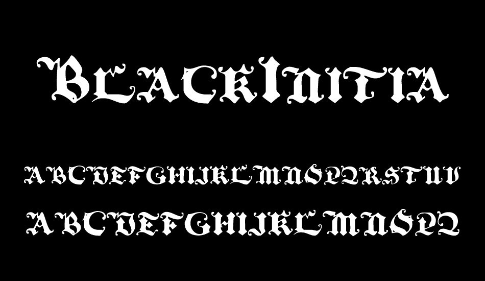 BlackInitialText font