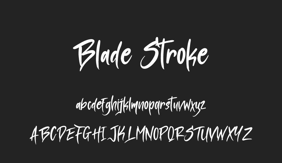 Blade Stroke font