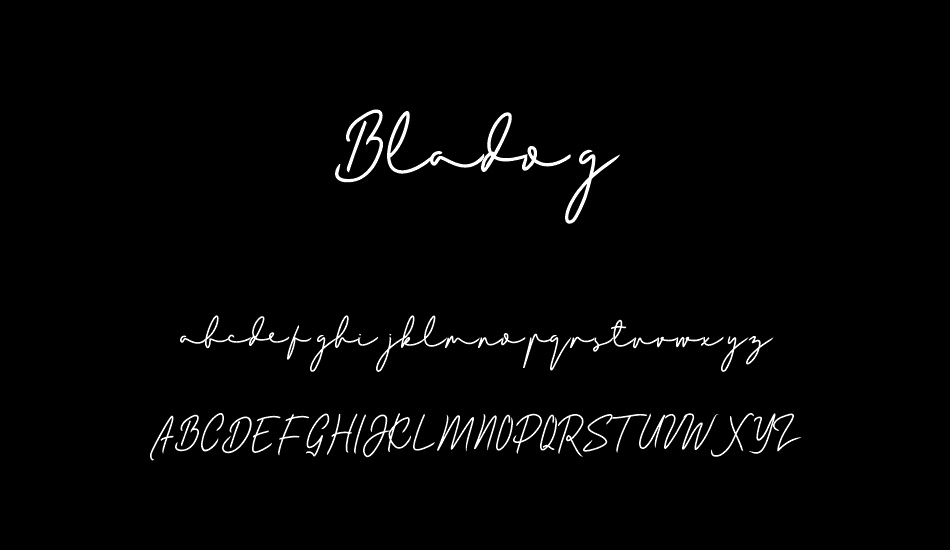 Bladog Personal Use font