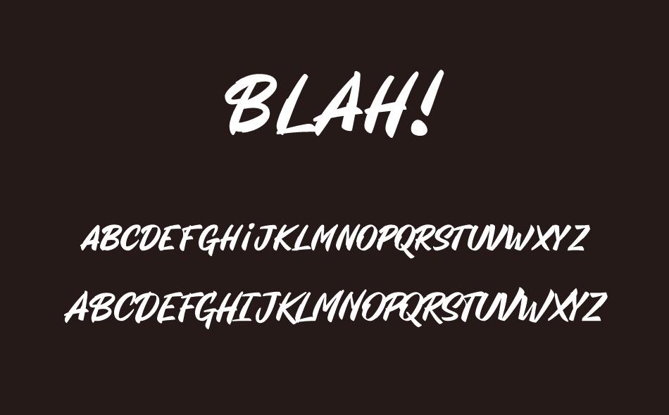 Blah! font