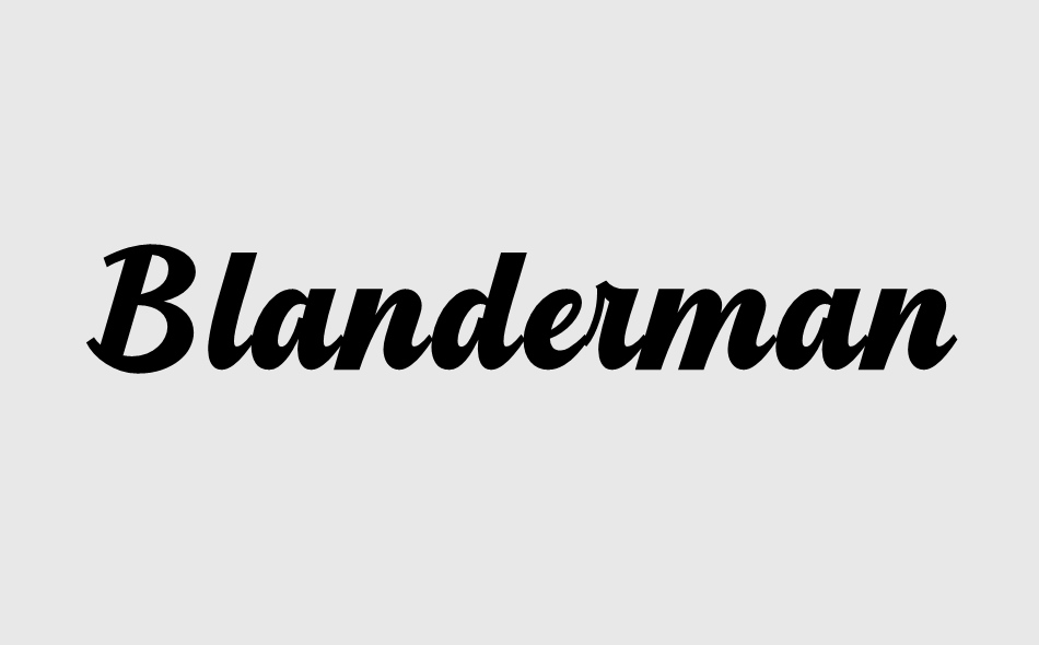 Blanderman font big