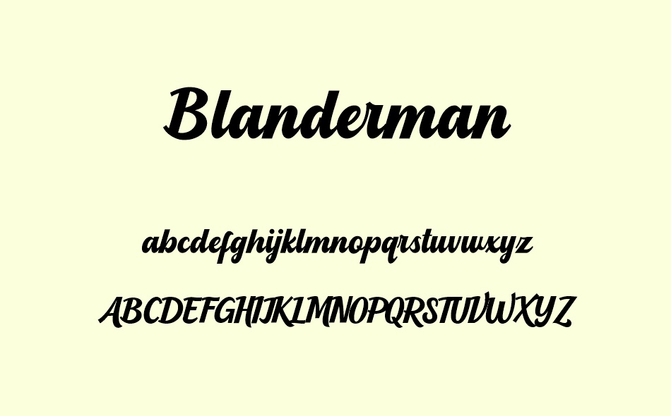 Blanderman font