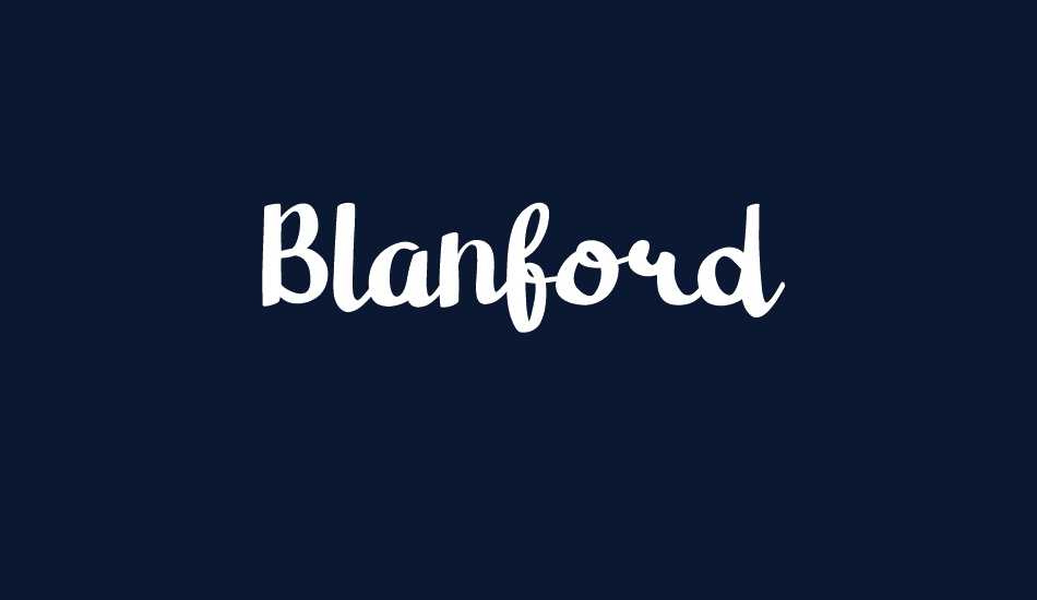 Blanford font big