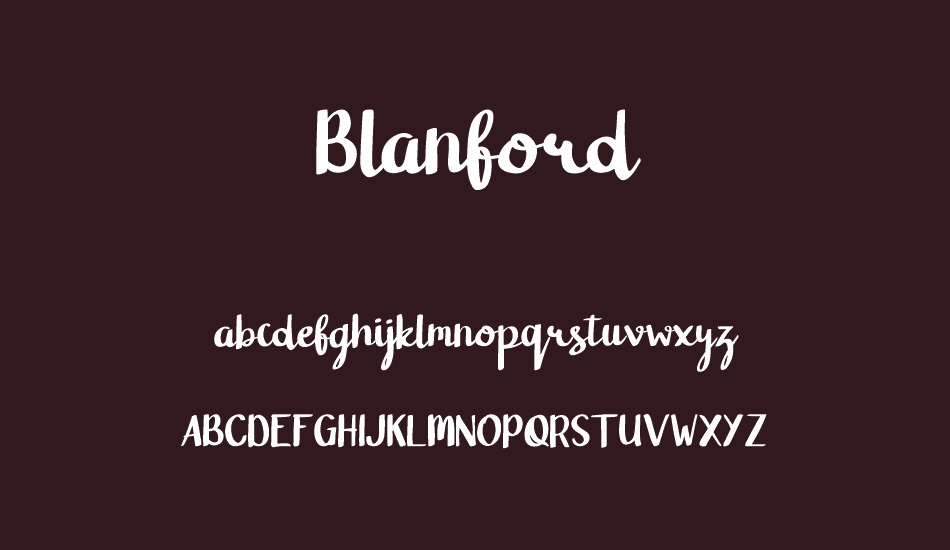 Blanford font