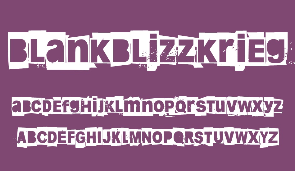 blankblizzkrieg font