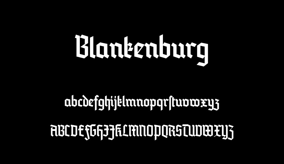 Blankenburg font