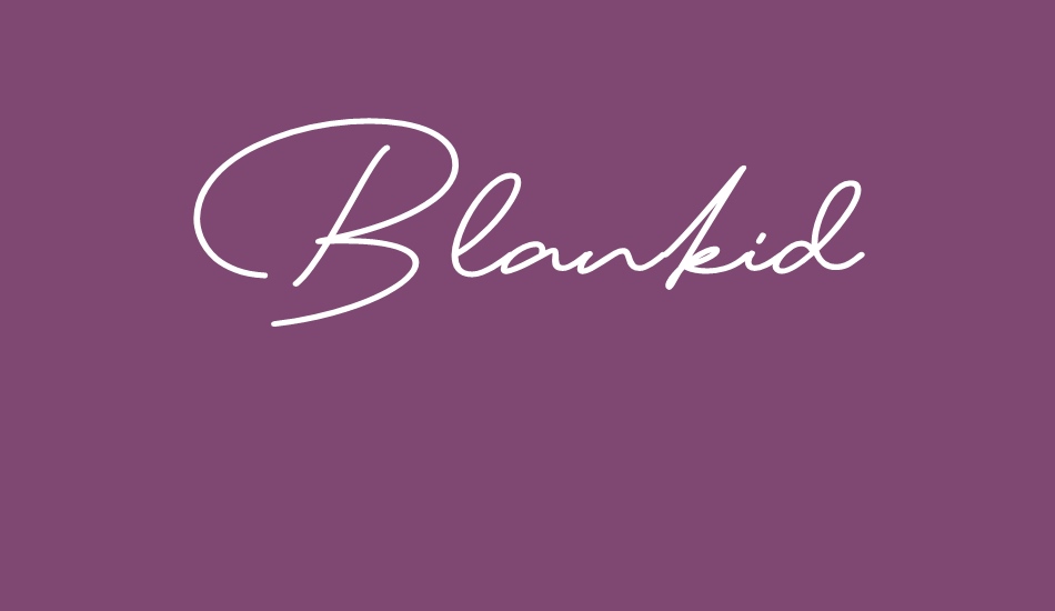 Blankid font big