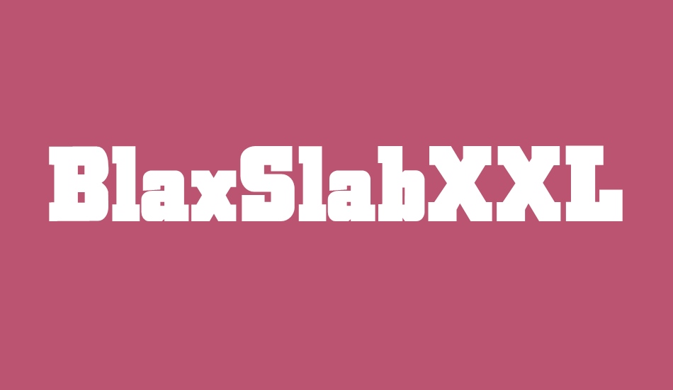 BlaxSlabXXL font big