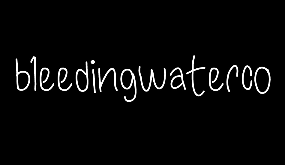 bleedingwatercolor font big