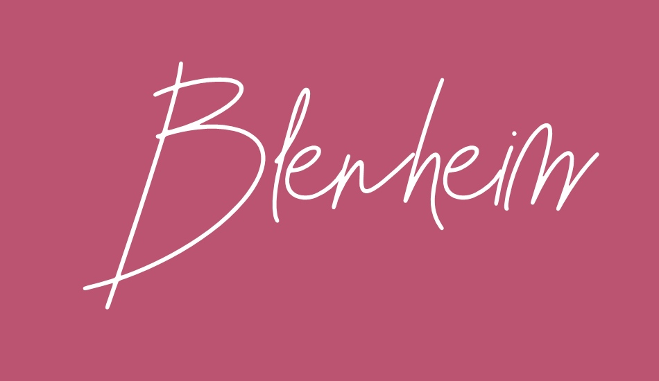 Blenheim Signature font big