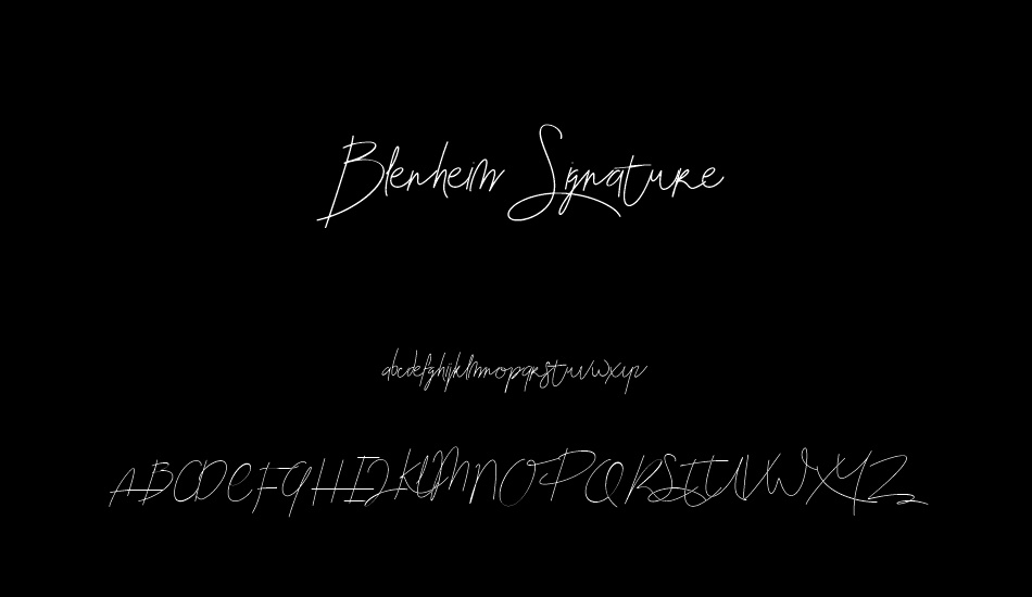 Blenheim Signature font