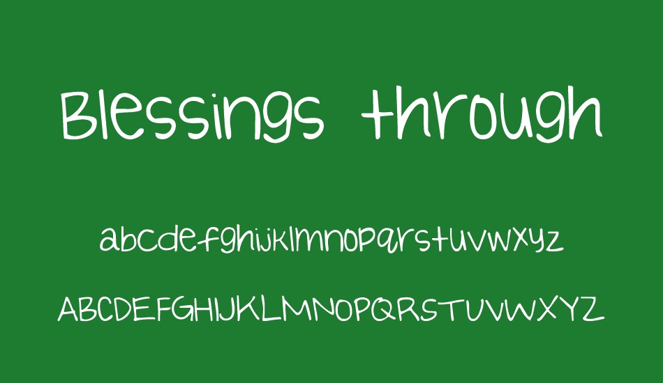 Blessings through Raindrops font