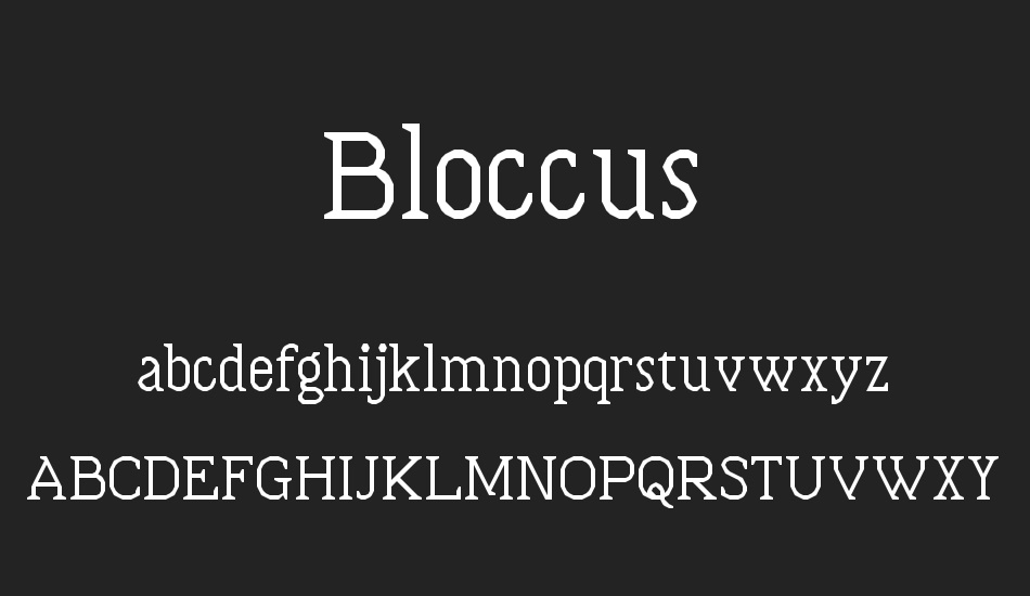 Bloccus font