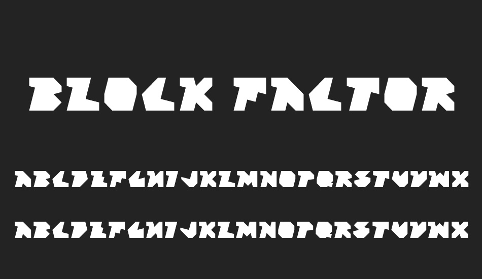 Block Factory font