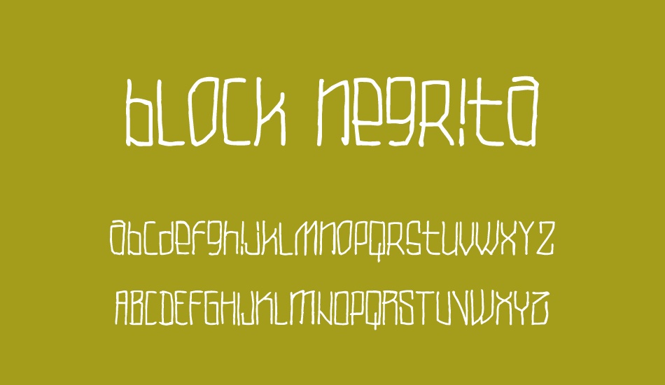 block negrita font