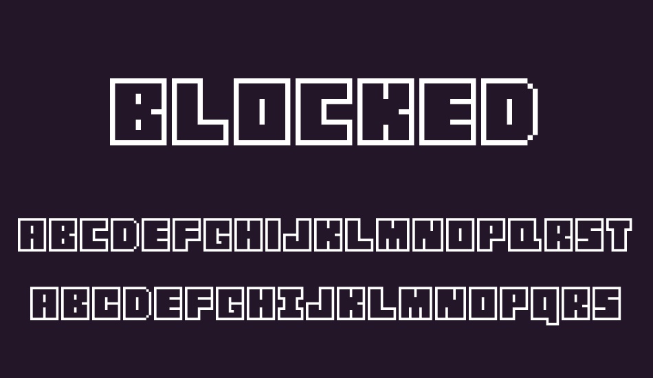 Blocked font