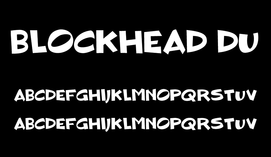 BLOCKHEAD DUDE Personal Use font