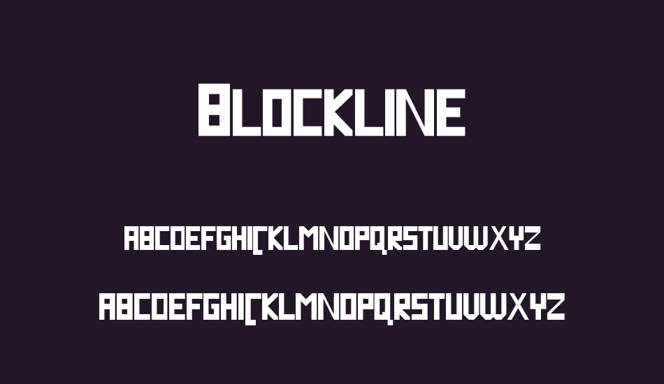 Blockline font