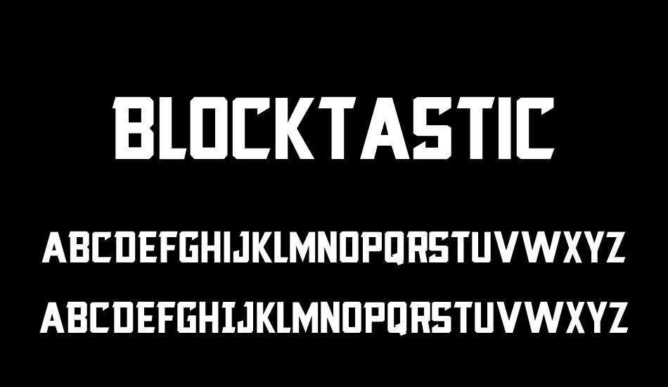 Blocktastic font