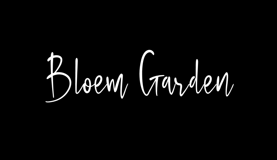 Bloem Garden font big