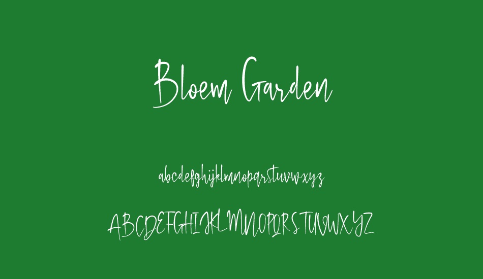 Bloem Garden font