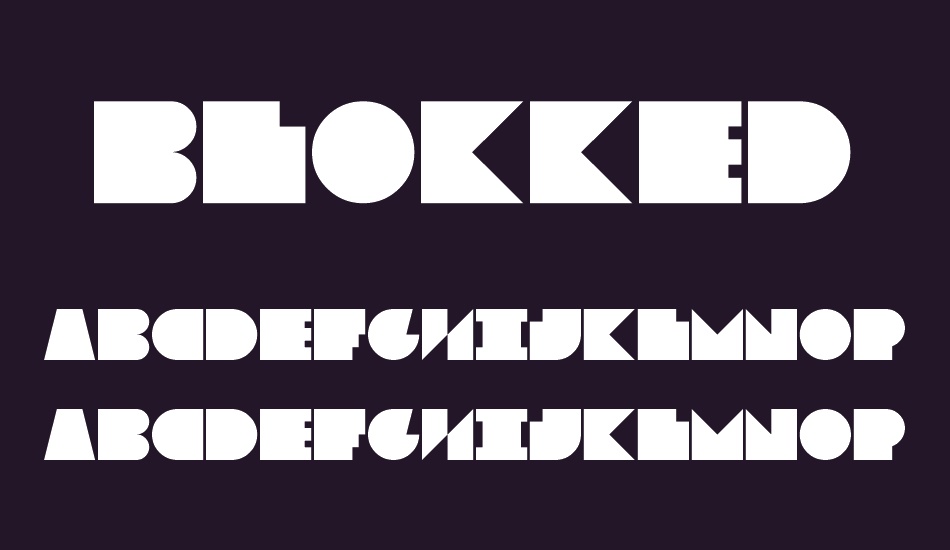 Blokked font