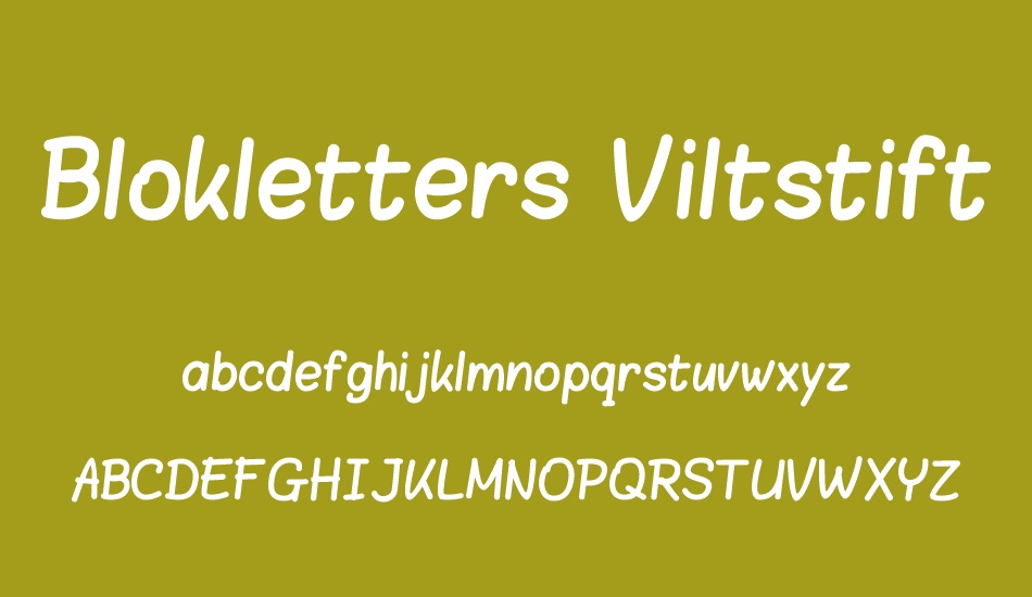 Blokletters Viltstift font