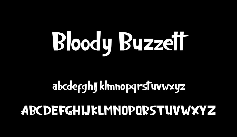 Bloody Buzzett font