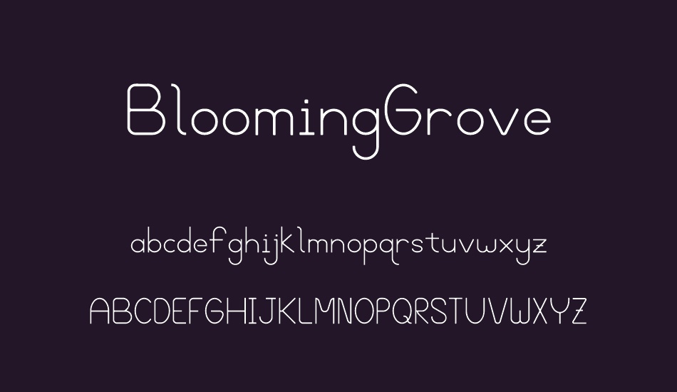 BloomingGrove font