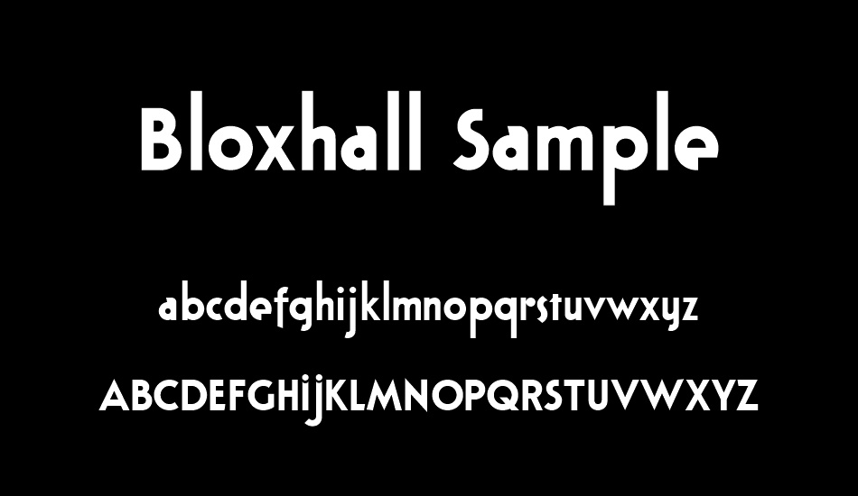 Bloxhall Sample font