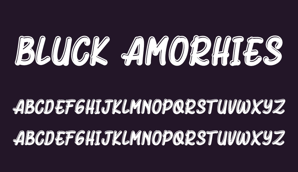 Bluck Amorhies font