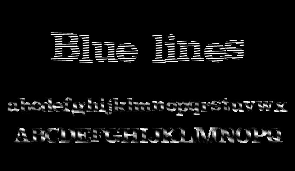 Blue lines font