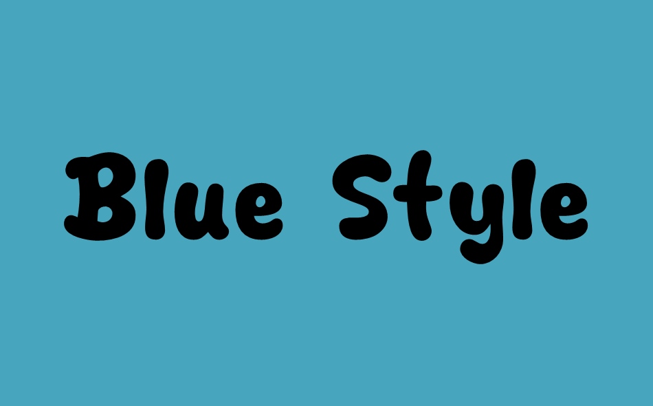 Blue Style font big