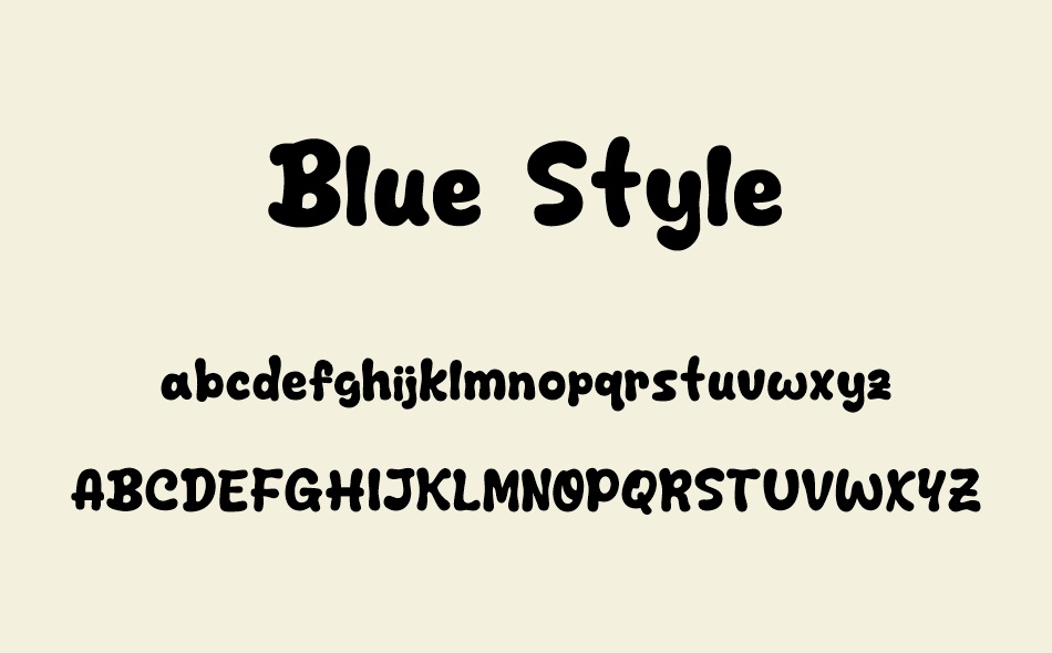 Blue Style font