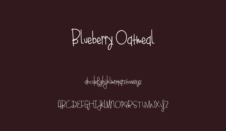 Blueberry Oatmeal font