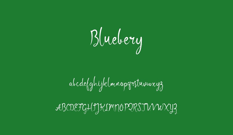 Bluebery font