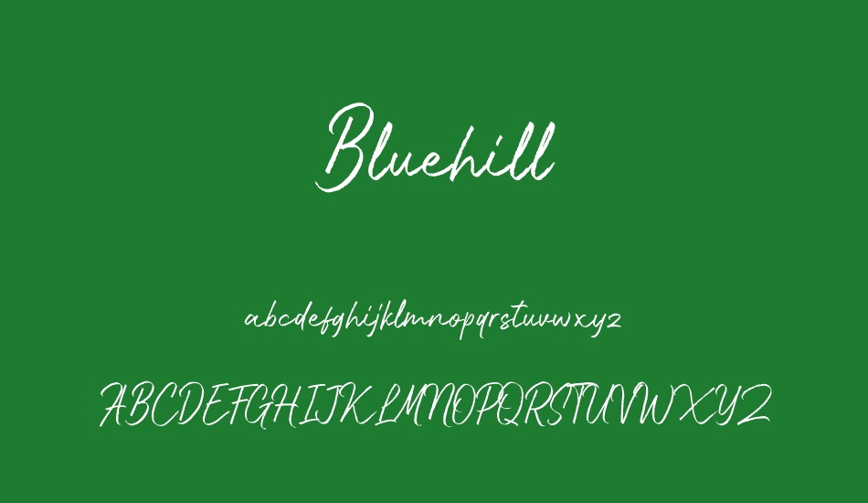 Bluehill font