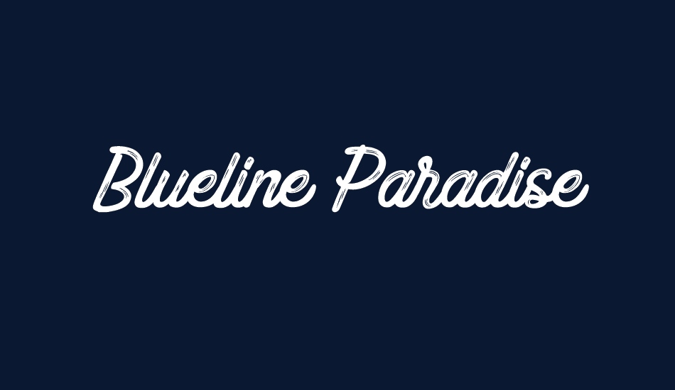 Blueline Paradise font big