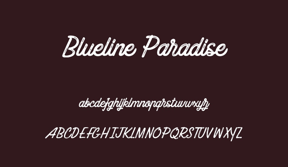 Blueline Paradise font