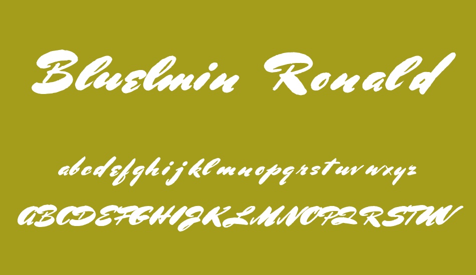 Bluelmin Ronald font