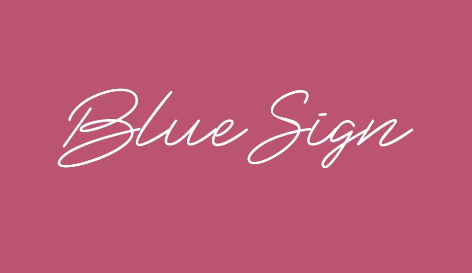 BlueSign font big