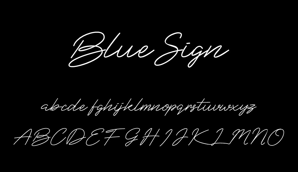 BlueSign font