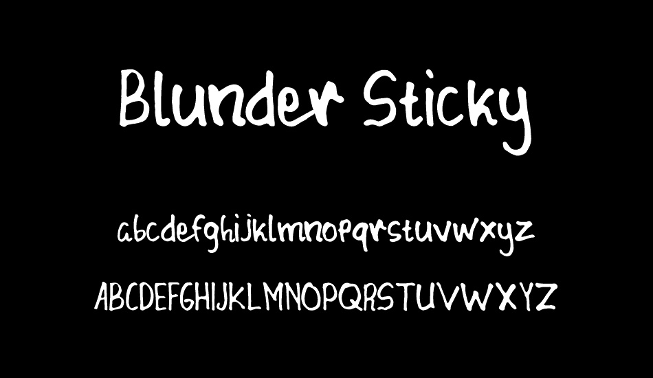 blunder-sticky-free-font