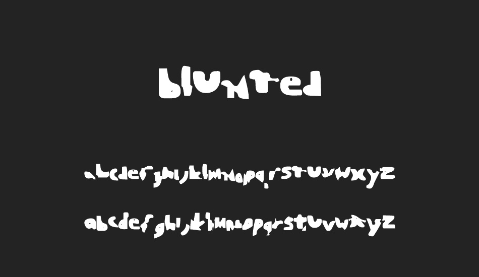 Blunted font