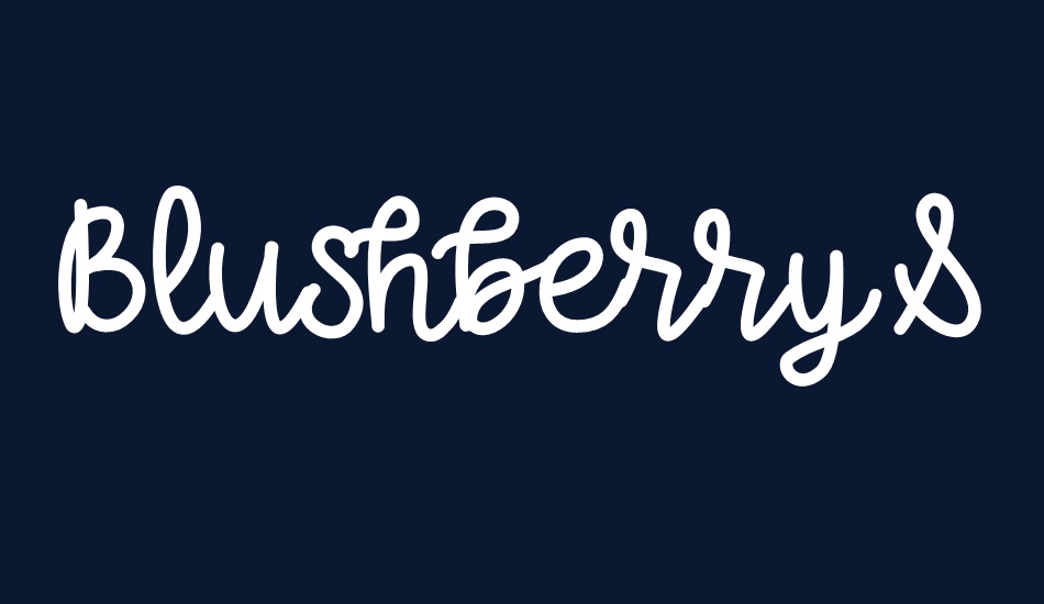 BlushberryScript font big