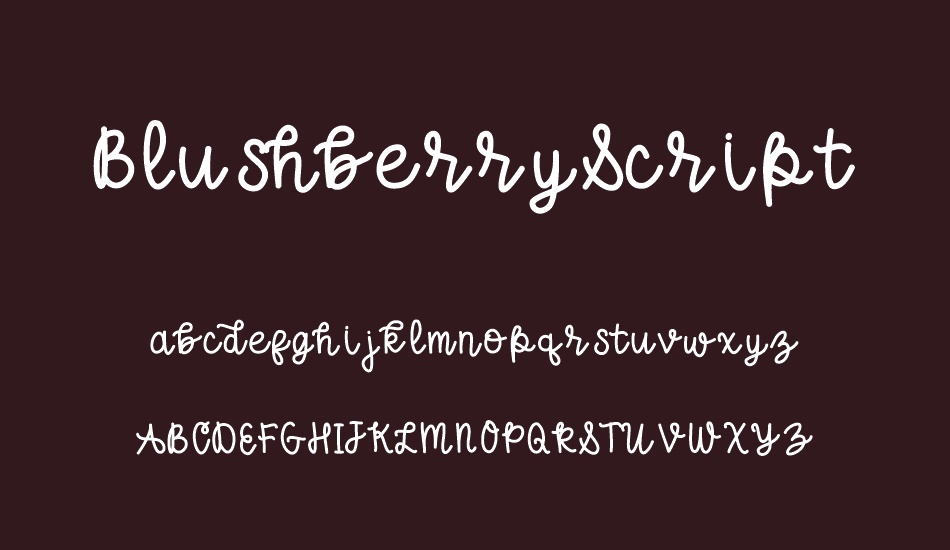 BlushberryScript font