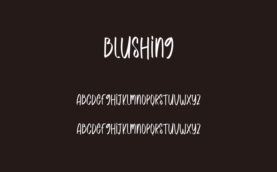 Blushing font