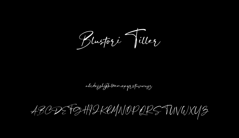 Blustori Tiller font